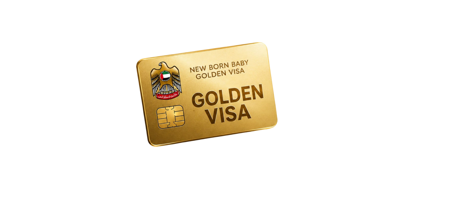 New born baby Golden Visa card